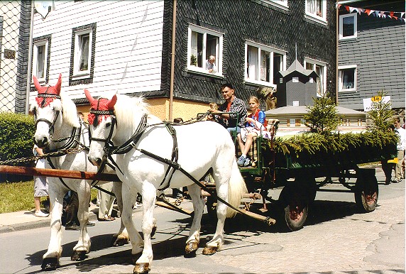 Festumzug anläßlich der 650-Jahrfeier von Meuselbach-Schwarzmühle