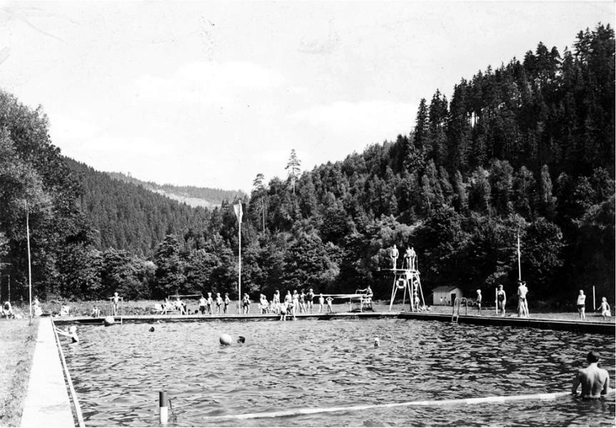 Schwimmbad Meuselbach-Schwarzmühle - historische Ansicht